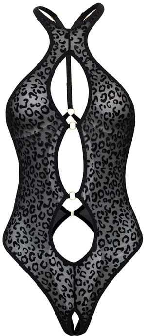 Čierne crotchless body Cher