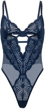 Tmavomodré body s čipkou Roxie