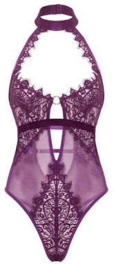Fialové čipkované body Kennedy Plus size