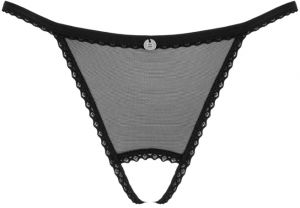 Čierne crotchless tango nohavičky Celia Noir