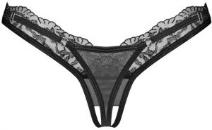 Čierne crotchless tangá Arrowel