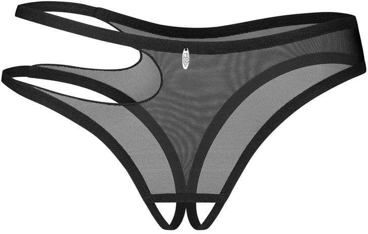 Čierne crotchless nohavičky Saturis