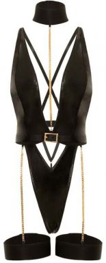Čierne vinylové body Harness Haven