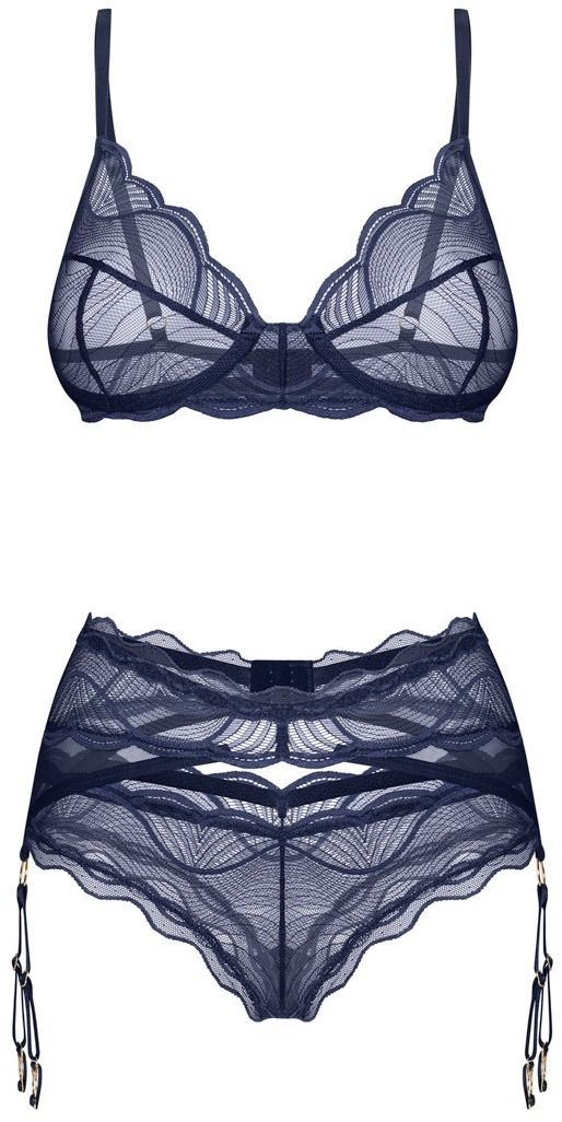 Tmavomodré trojdielny set Nighty Blue