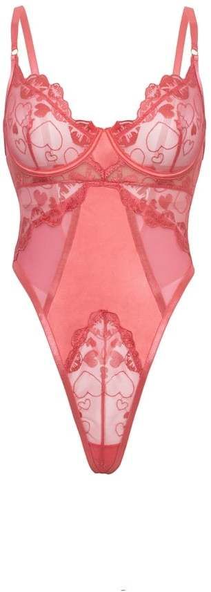 Ružové čipkované body Alicia