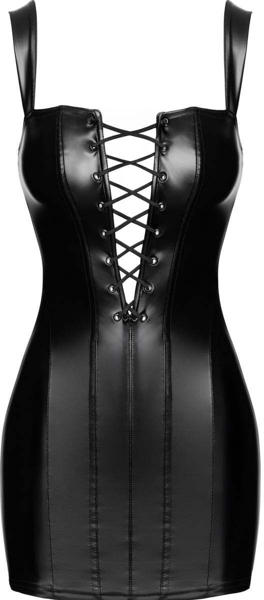 Čierny mini šaty Vixen Lace-Up