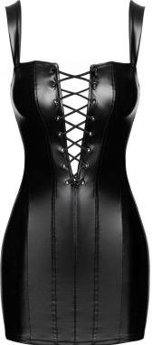 Čierny mini šaty Vixen Lace-Up