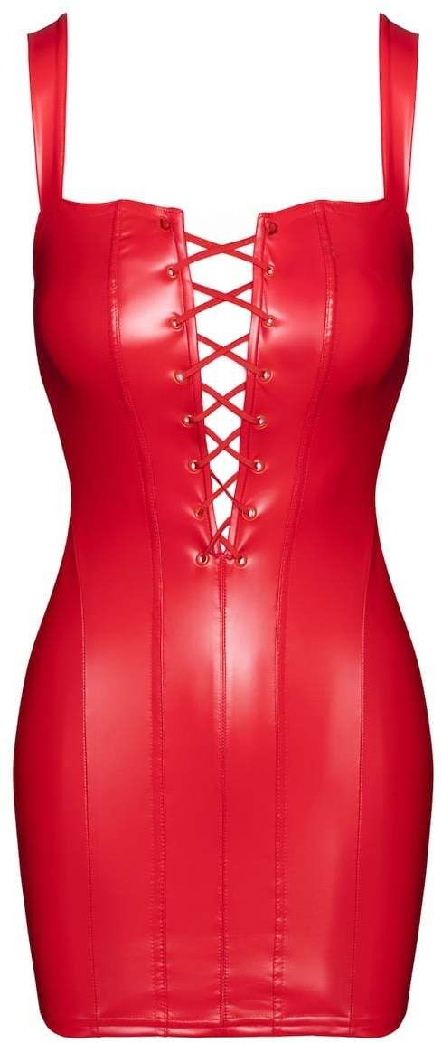 Červené mini šaty Bombshell Lace-Up