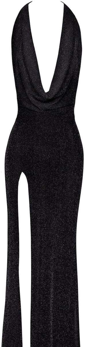 Čierne dlhé šaty Onyx Liquid