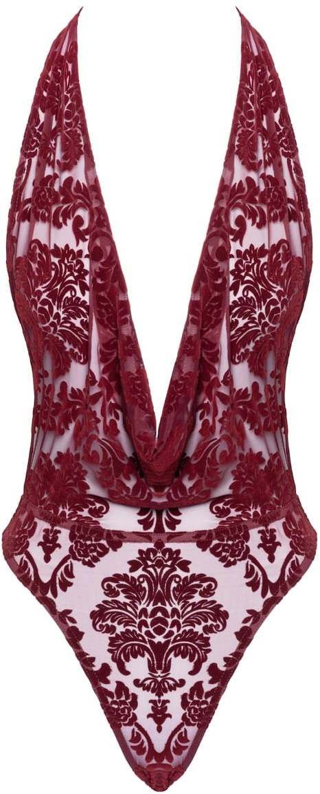 Bordové čipkované body Kink Royal