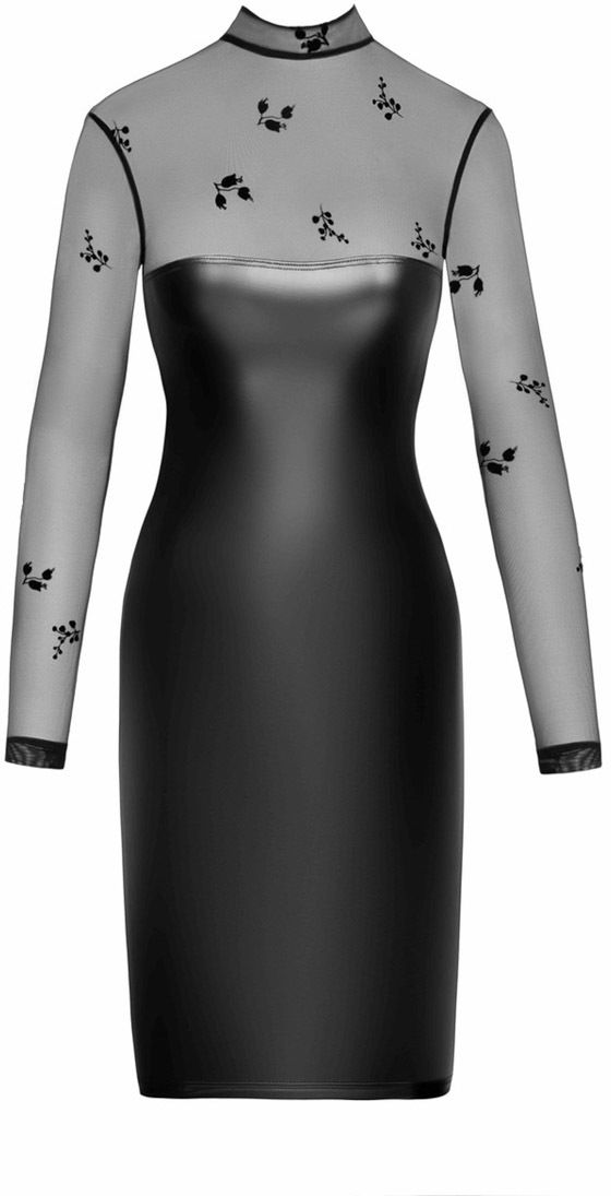 Čierne sexi šaty F310