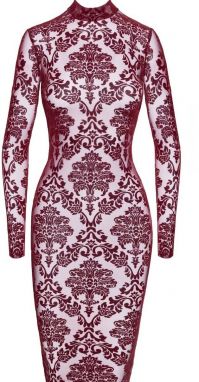 Bordové midi šaty Kink Royal