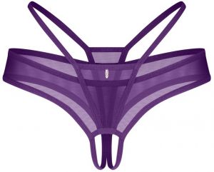 Fialové crotchless nohavičky Vibres