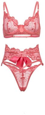 Ružový trojdielny set Alicia