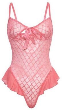 Ružové čipkované body Aubrielle