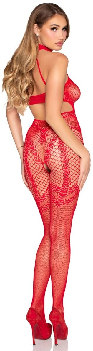 Červené bodystockings Heart 89336