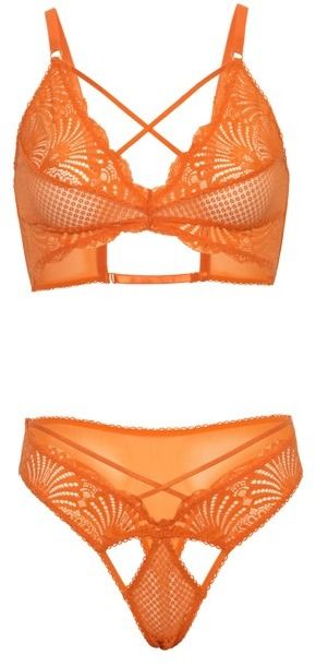 Oranžový dvojdielny set Amina