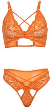 Oranžový dvojdielny set Amina