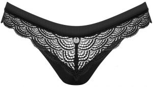 Čierne čipkované tango nohavičky Chemeris