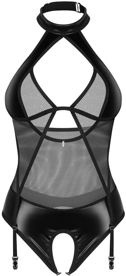 Čierne crotchless body Dominna