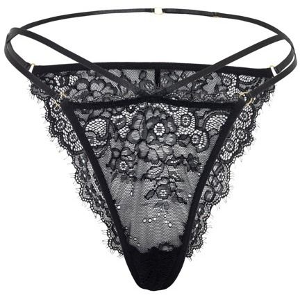 Čierne čipkované nohavičky Indie