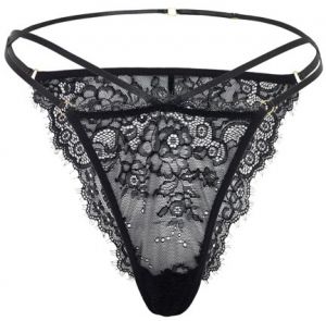 Čierne čipkované nohavičky Indie