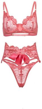 Ružový trojdielny set Alicia