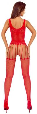 Červené sieťované bodystockings BS119