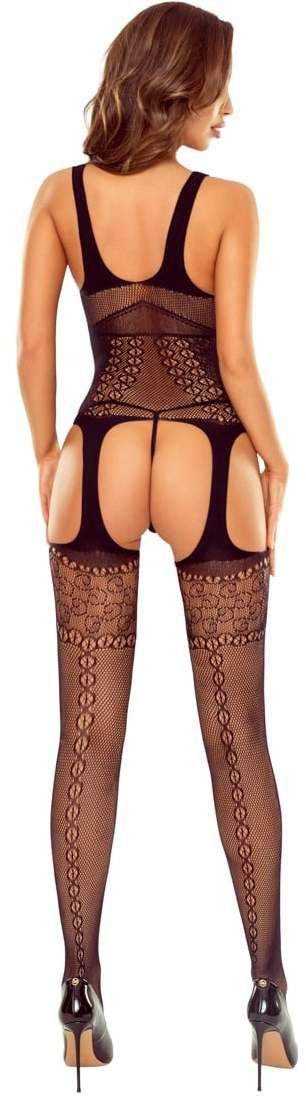 Čierne sieťované bodystockings BS122