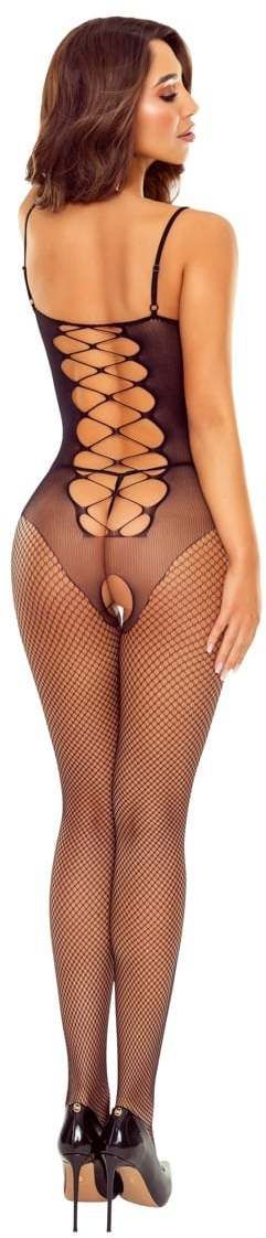 Čierne sieťované bodystockings BS124
