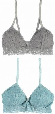 Modro-sivá bralette podprsenka Two Good dvojbalenie