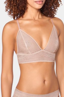 Staroružová nevystužená podprsenka Zero Lace Bralette