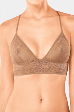 Tmavobéžová nevystužená podprsenka Zero Lace Bralette