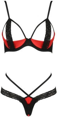 Čierno-červený čipkovaný set Femmina Bikini galéria