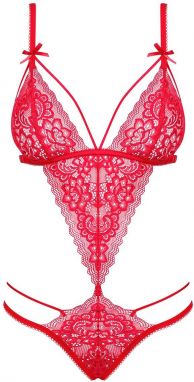 Červené čipkované body Lovlea galéria
