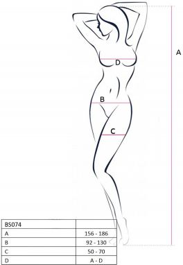 Červené bodystockings BS074 galéria