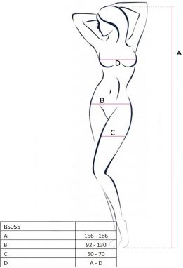 Čierne bodystockings BS055 galéria