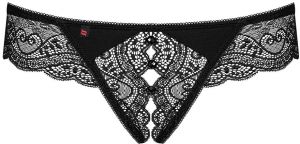 Čierne crotchless tangá Miamor galéria