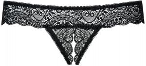 Čierne crotchless tangá Miamor galéria
