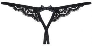 Čierne crotchless tangá 831 galéria