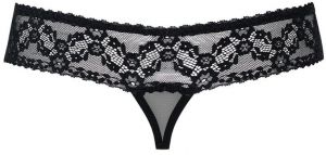 Čierne crotchless tangá 837 galéria