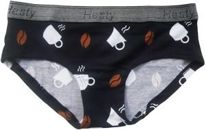 Tmavomodré vzorované bavlnené boxerky Kávopič