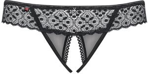 Čierne crotchless tangá Shibu galéria