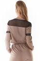 Béžovo-čierny crop top M237 galéria