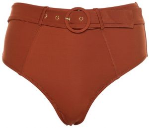 Trendyol Tile Belt Detailed High Waist Bikini Bottom