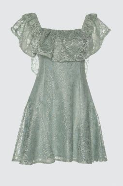 Trendyol Mint Flywheel Detailed Lace Dress