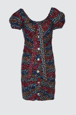 Trendyol Multi Color Tassel Button Detailed Dress