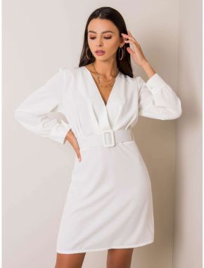 White dress with a belt