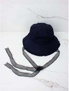 Summer hat for girls in navy blue