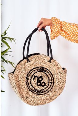 Braided Round Bag NOBO XK0280 Beige